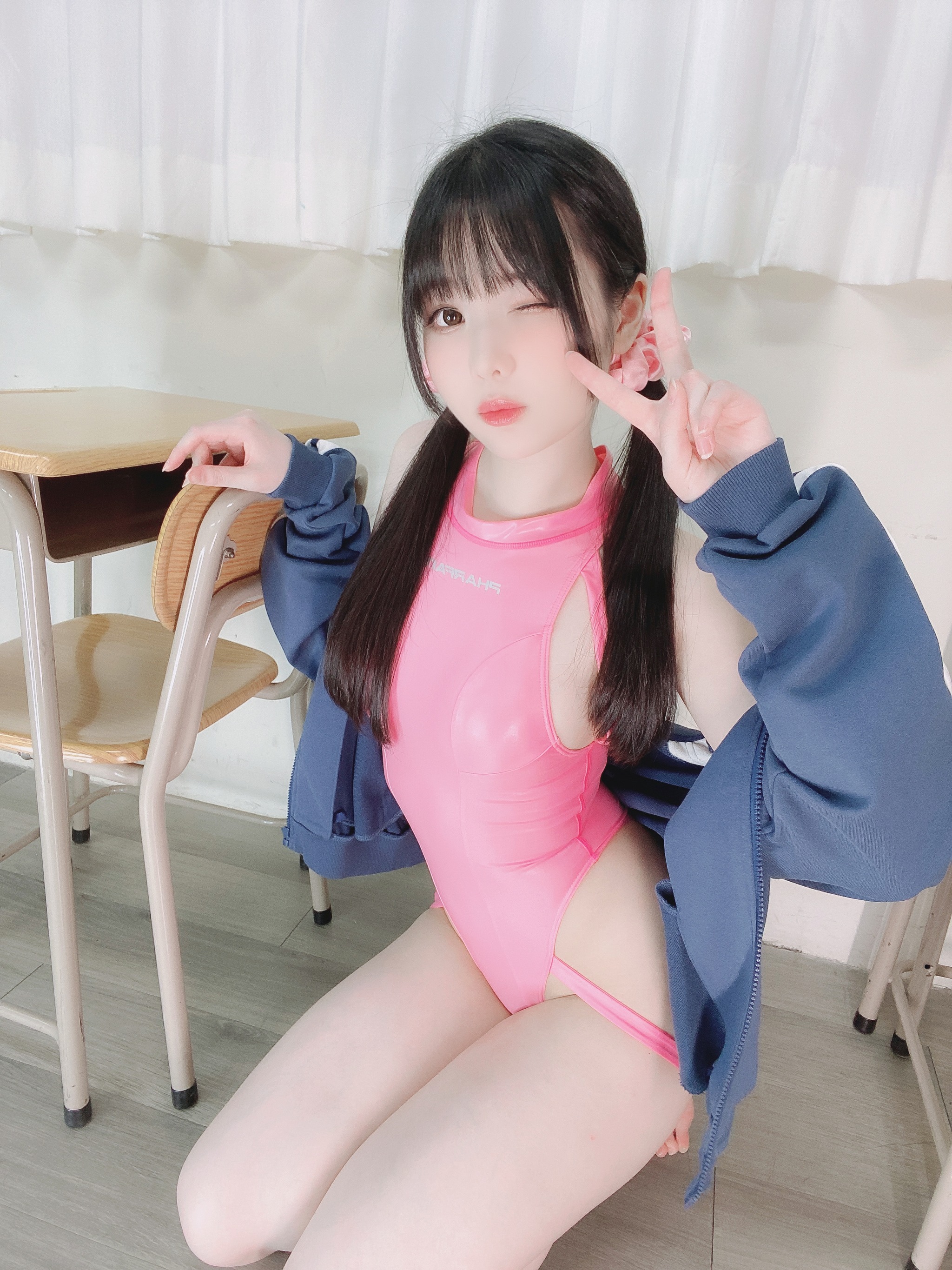 霜月shimo - NO.097 Pink Swimsuit[21P]-XikXak